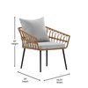 Flash Furniture Natural/Gray PE Rattan Wicker Patio Chairs, 2PK SB-1960-CH-GY-GG